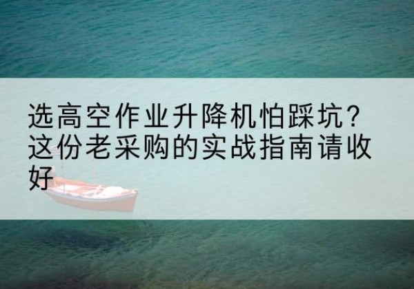 沁源高空作业升降机厂家推荐-选高空作业升降机怕踩坑？这份老采购的实战指南请收好